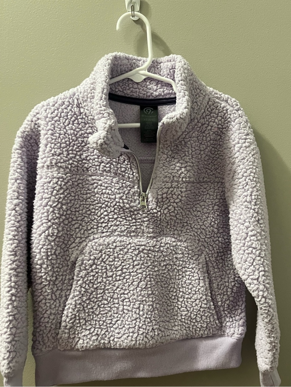 Champion Lavender Sherpa Half-Zip Pullover Sweater 
Size XS (4-5)